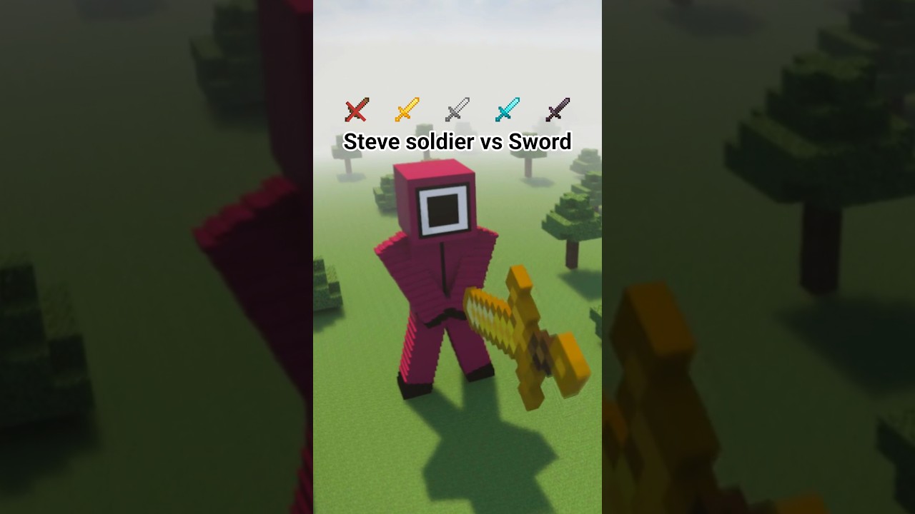 Which type of sword can take down Steve soldier?
