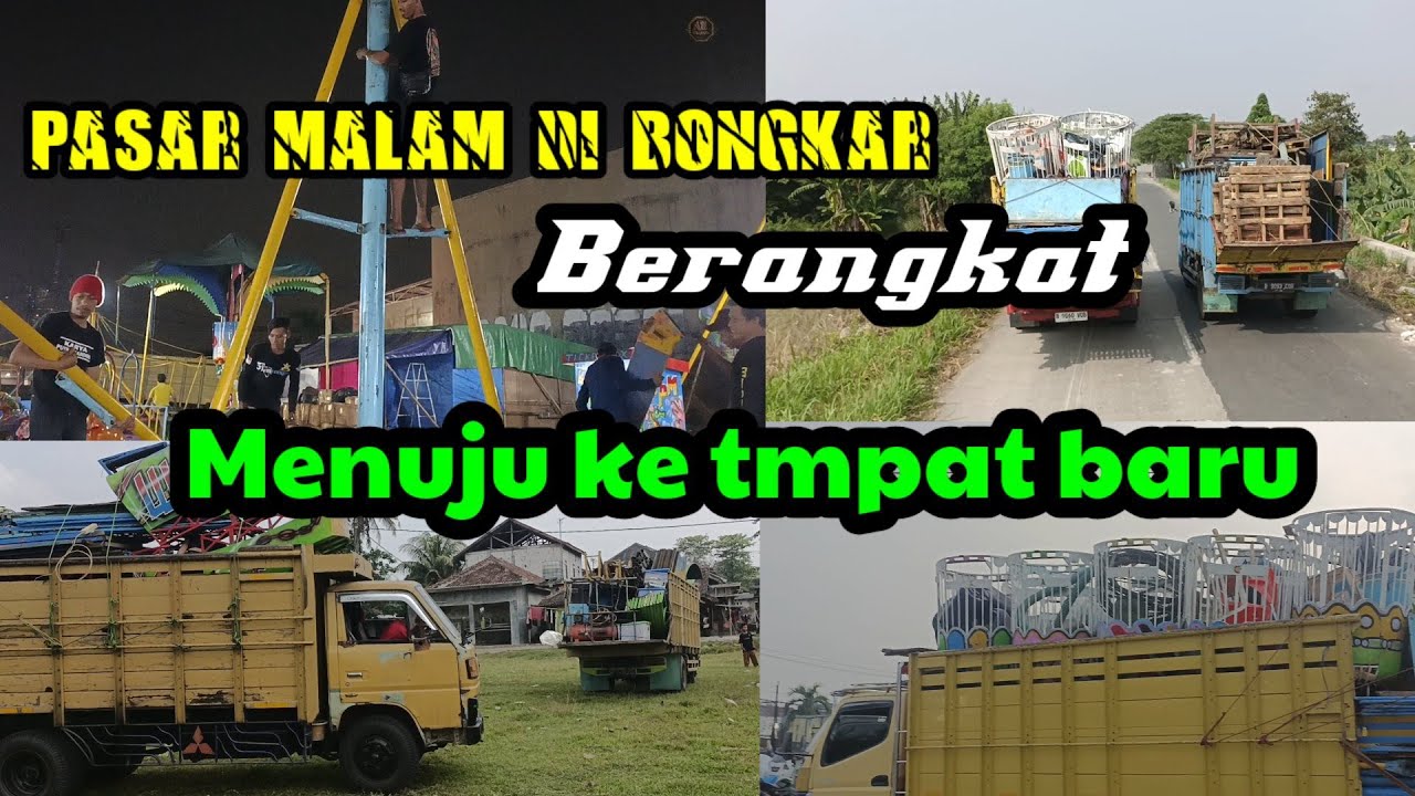 Begini proses pindahan Pasar Malam || fair to a new place #hiburanrakyat #carousel #agusroychannel