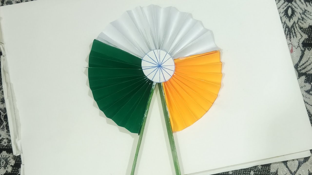 How To Make Flag || Republicday Special Flag|| Tricolour Paper Flag.