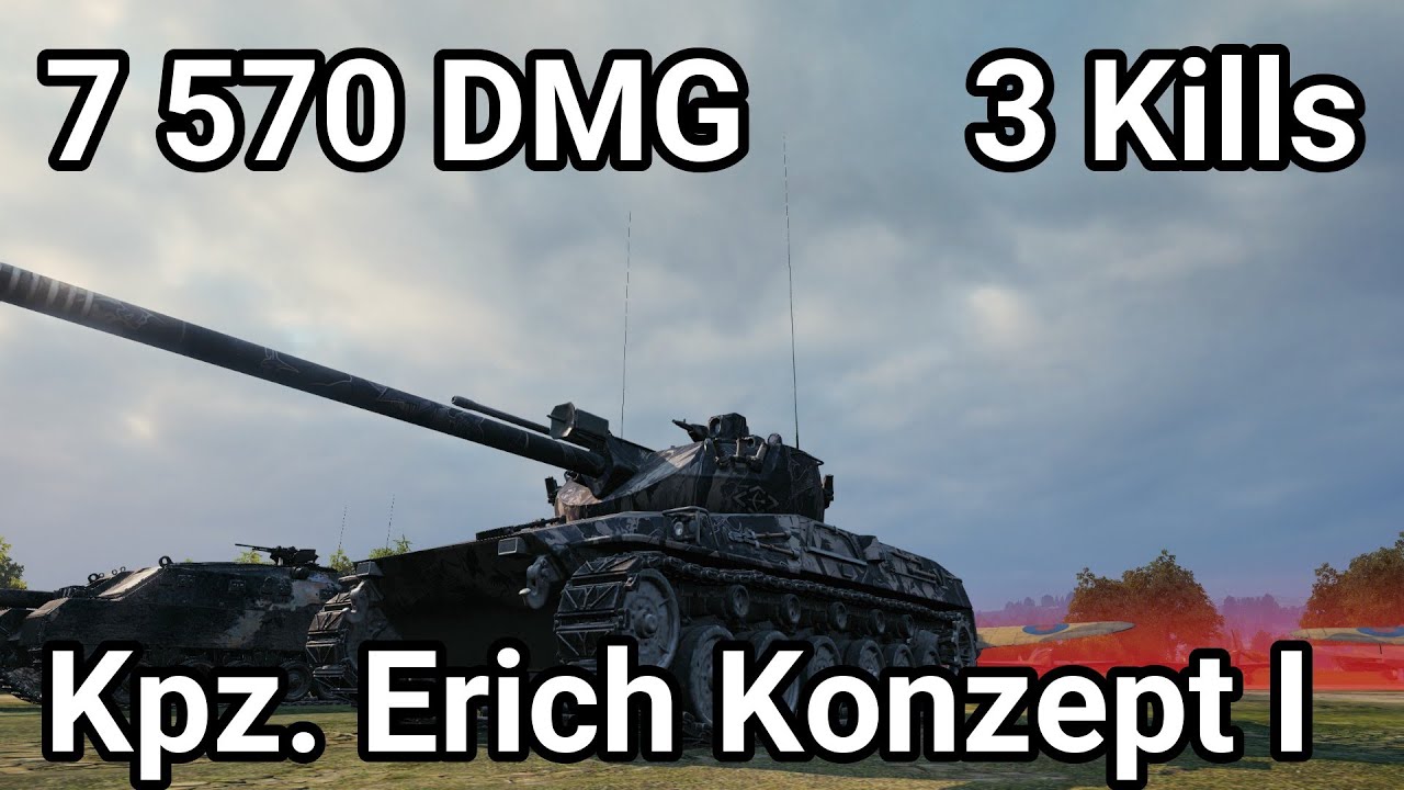 KPZ. ERICH KONZEPT I: 7.5K DAMAGE - THE 3-AXIS SNIPER | World of Tanks