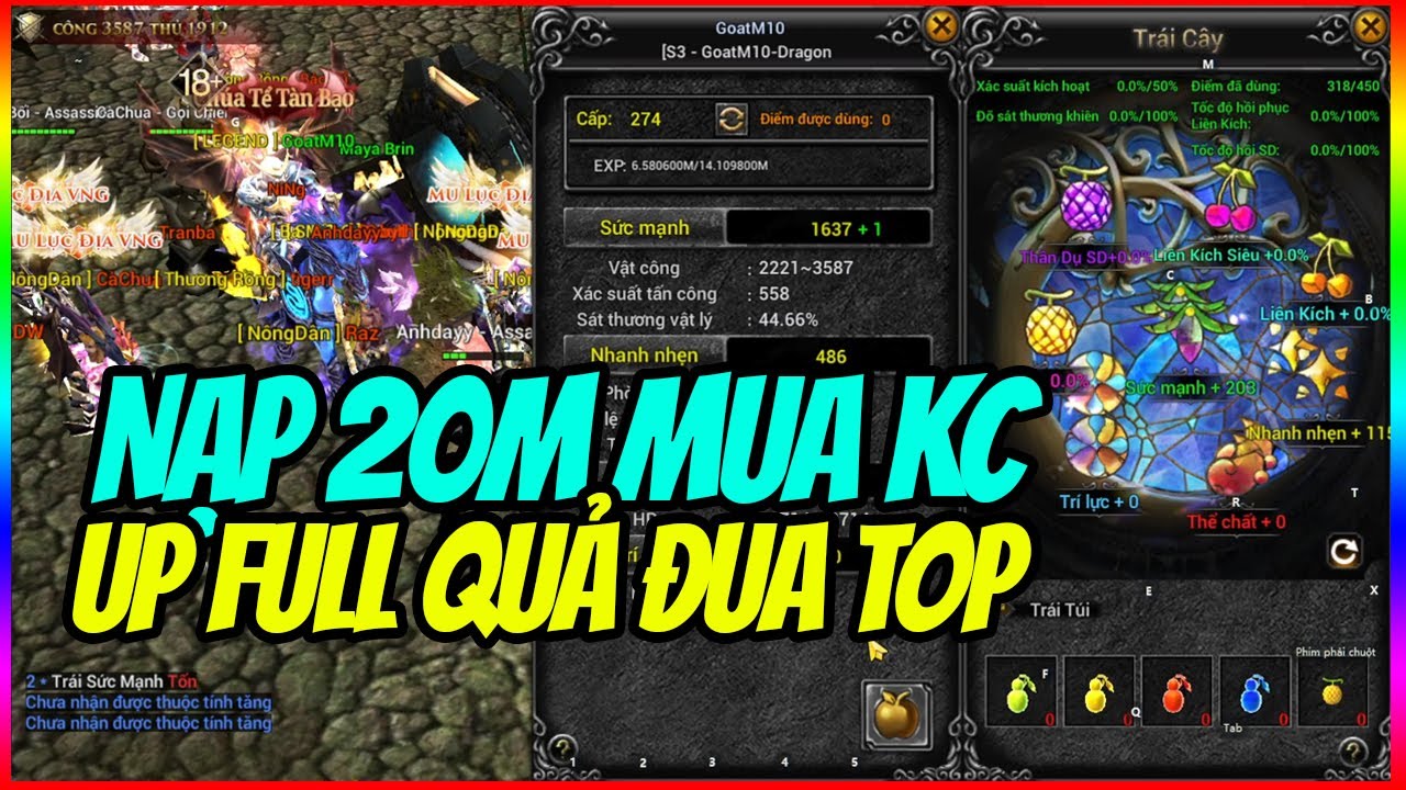 MU Lục Địa VNG Ngày 10: Nạp Thêm 20M Mua KC Up Max Quả Lấy Top 1 - Tỷ Lệ Thế Này Thì Thua