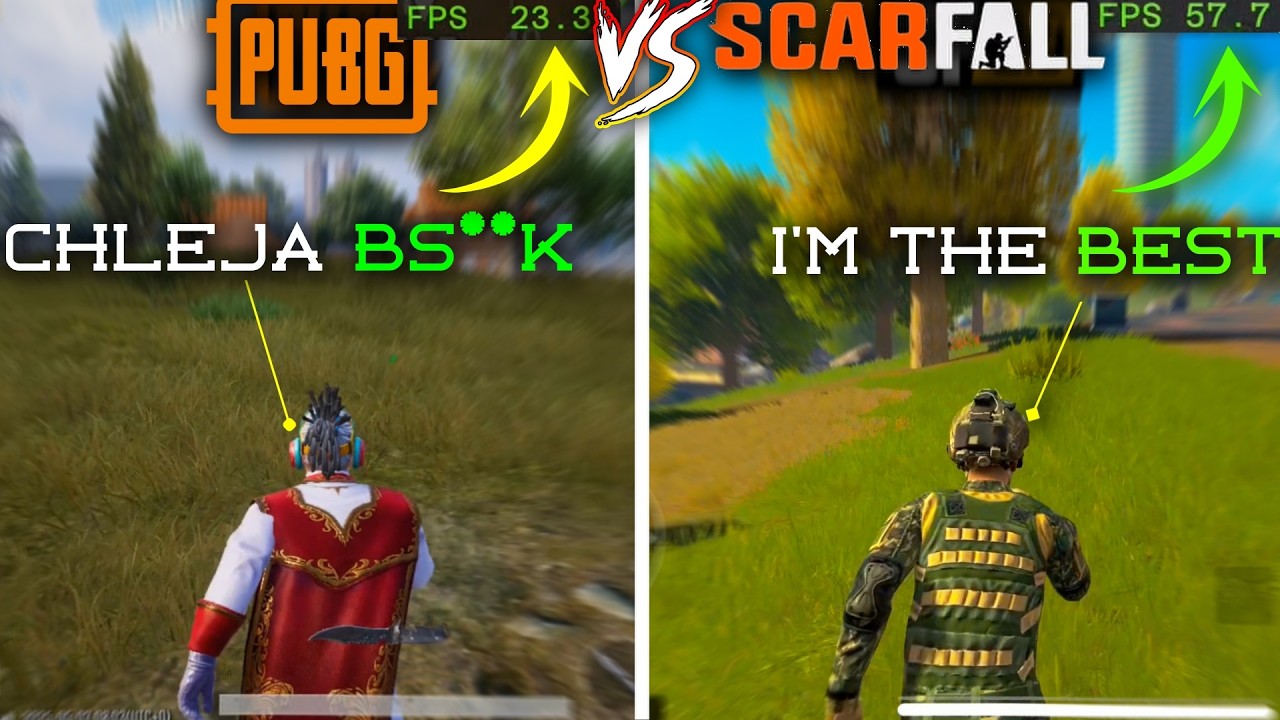 PUBG vs Scarfall 2.0: Freefire Players Shouldn't Watch!!😟 😟