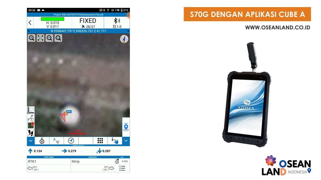 Tutorial Penggunaan Stonex S70G (Software Cube-A) - Part 2