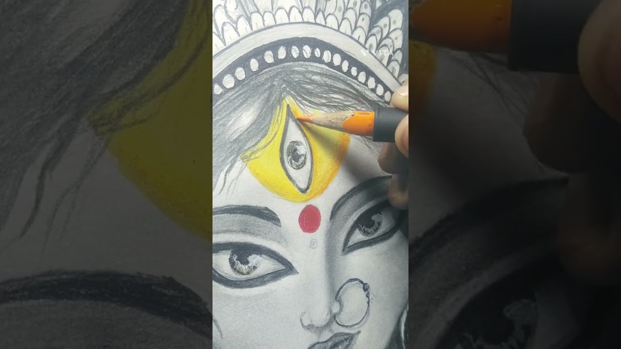 drawing durga maa  #frost  arts