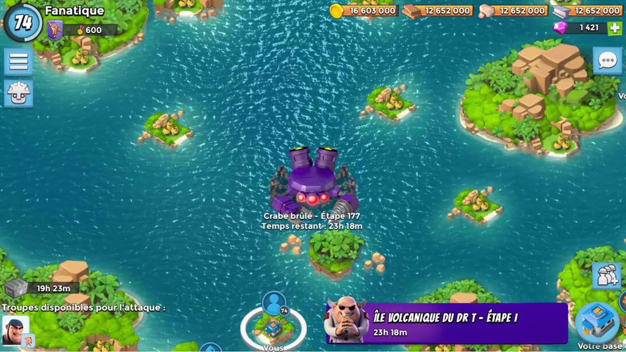 Boom beach #347 - Méga crabe brûlé (Juillet 2022) - Partie 7 (Etapes 171 à 177)