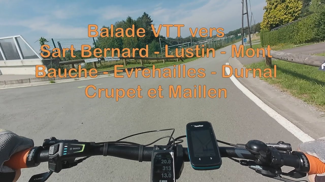 VTT vers Sart-Bernard, Lustin, Mont, Bauche, Crupet, Maillen.