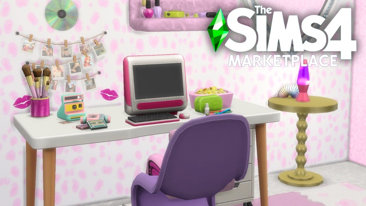 The Sims 4 Marketplace - 2 NEW Maker Packs - Y2Kool For School - Y2K Diva Deco - Close Up