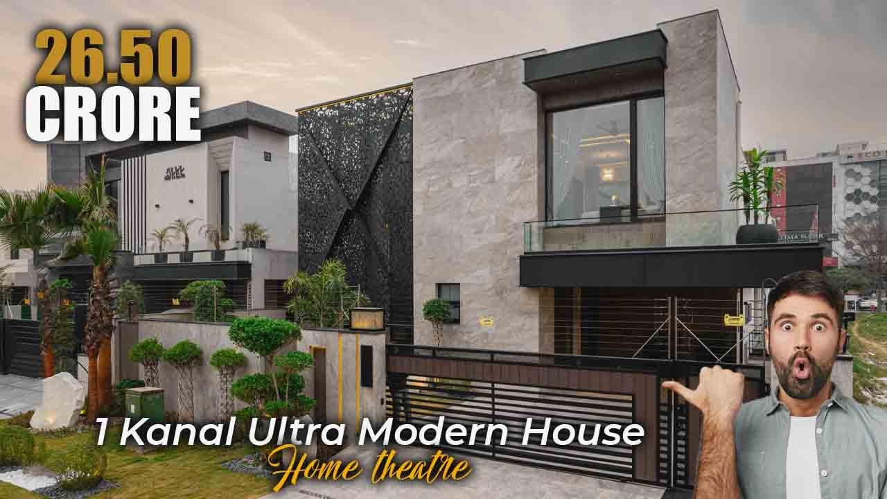 1 Kanal Ultra Modern Mansion In the heart of phase 6 . #luxuryhomestour #realestate #architecture
