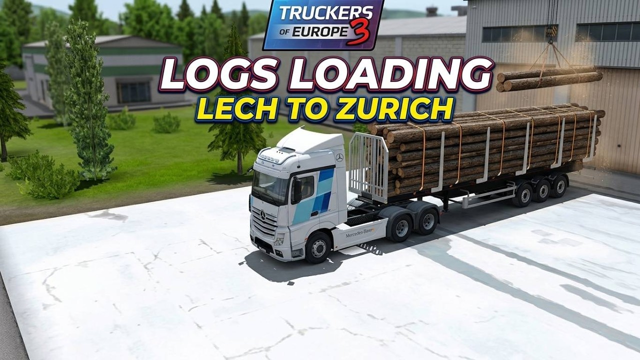 Truckers of Europe 3 | Logs Loading | Lech to Zurich | Live Accident | Android Gameplay | HD Gamer