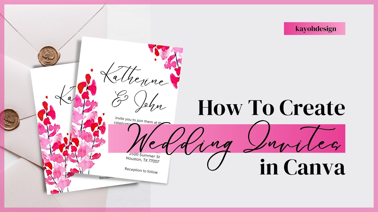 How To Create Wedding Invites in Canva | DIY Wedding Stationery - Invitations || kayohdesign