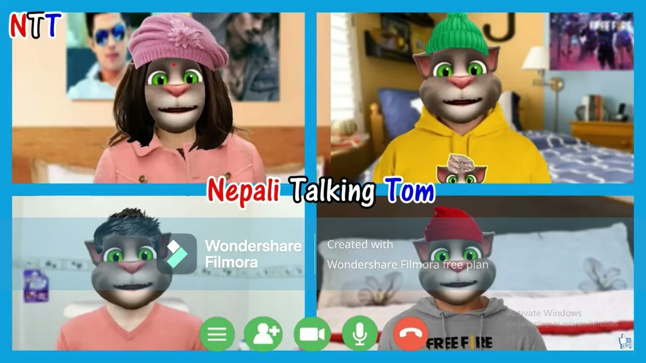 Online class kanda..                                      Credit:@Nepali talking tom.