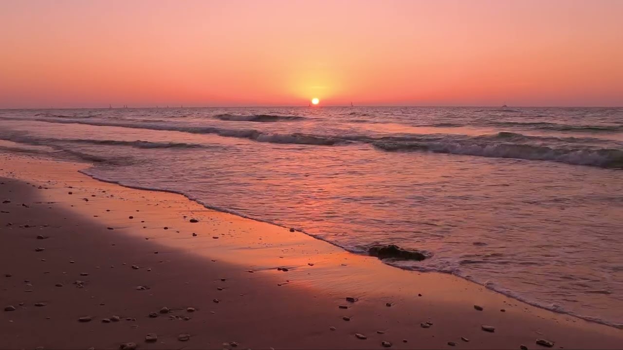 Uncover the Secrets of 4K Pink Noise & Ocean Waves at Sunset!
