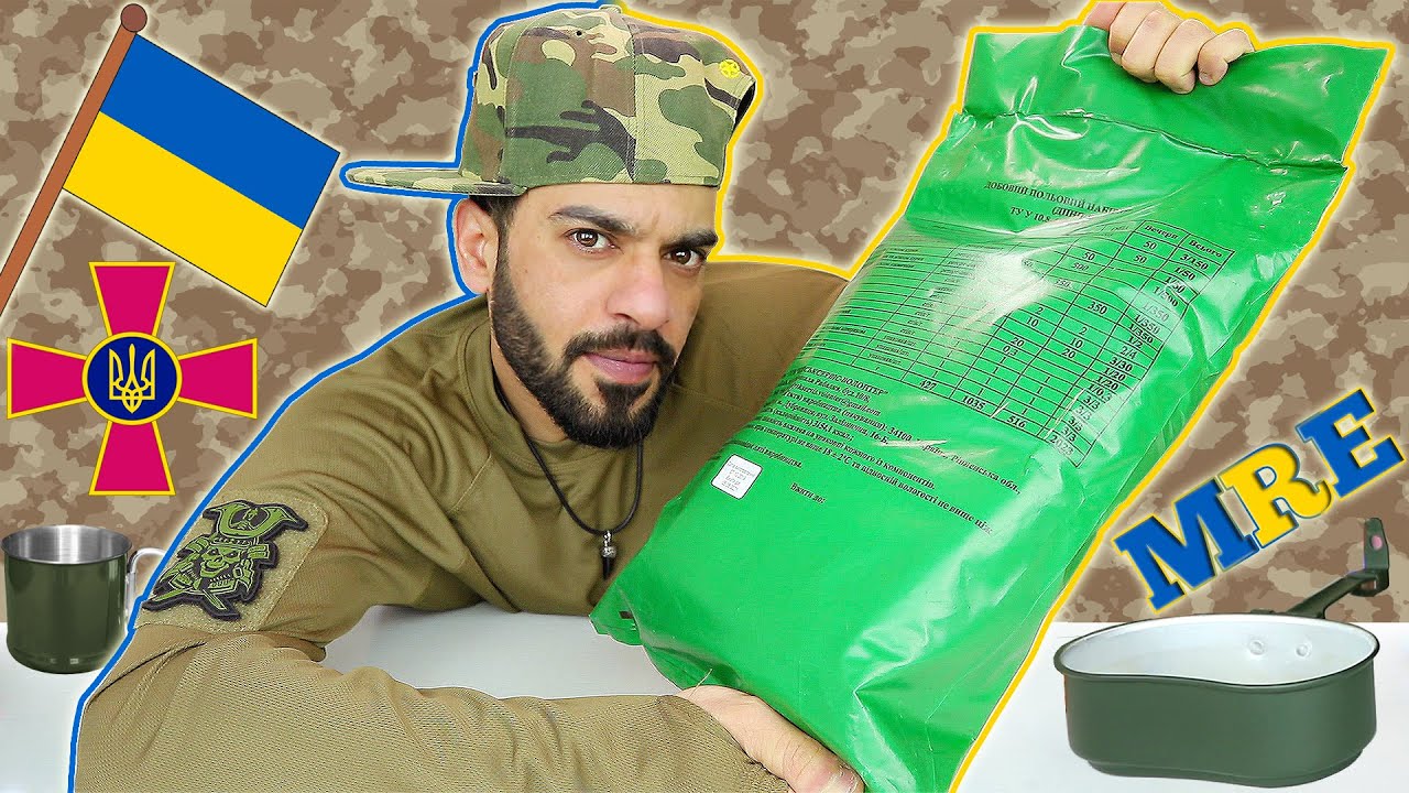 تجربة اكل الجيش الاوكراني لمدة ۲٤ س إصدار جديد ! Ukrainian 24h Ration review & Mukbang - NEW VERSION