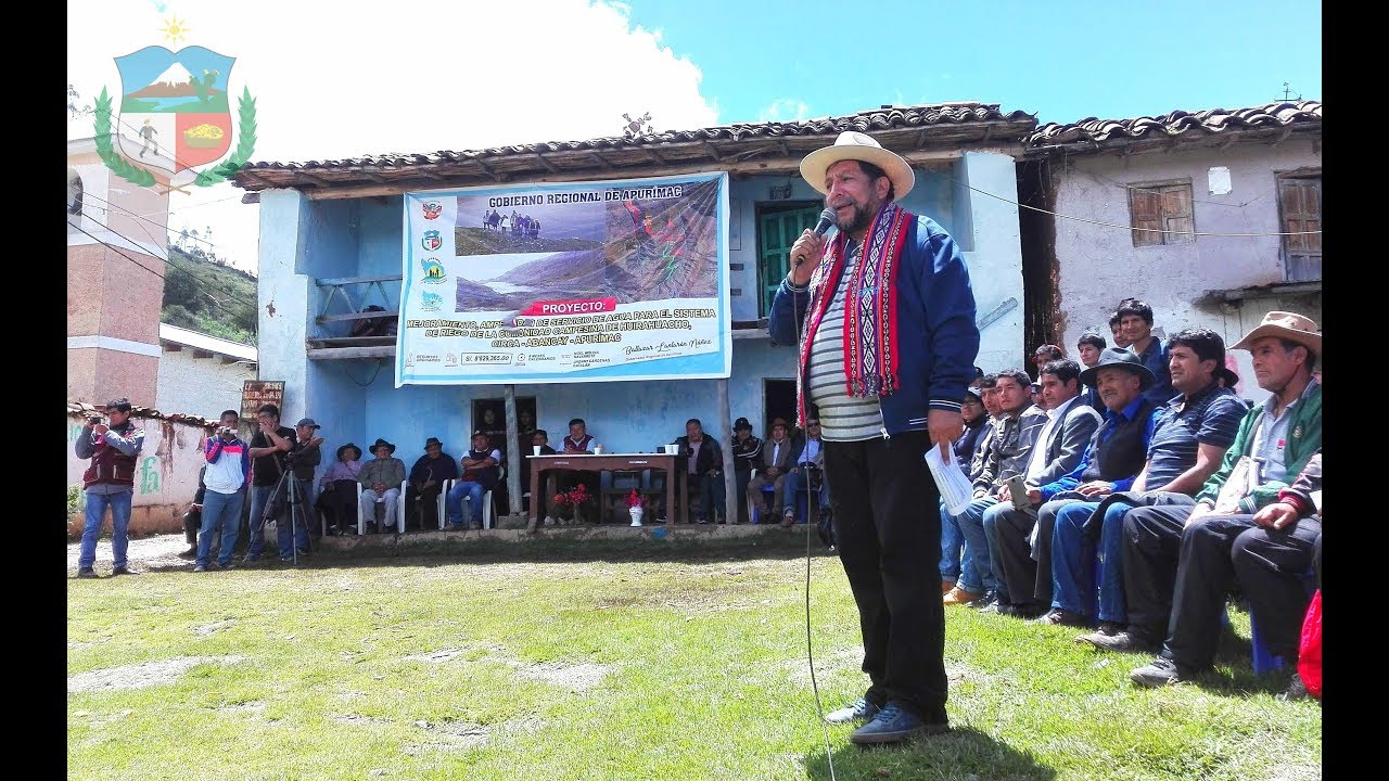 Gobernador Regional inicia obras de riego en Cortarma y Huirahuacho - Distrito de Circa