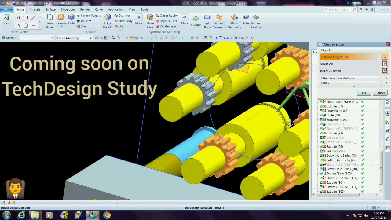Unscrewing complete plastic mould / six cavity/gear system