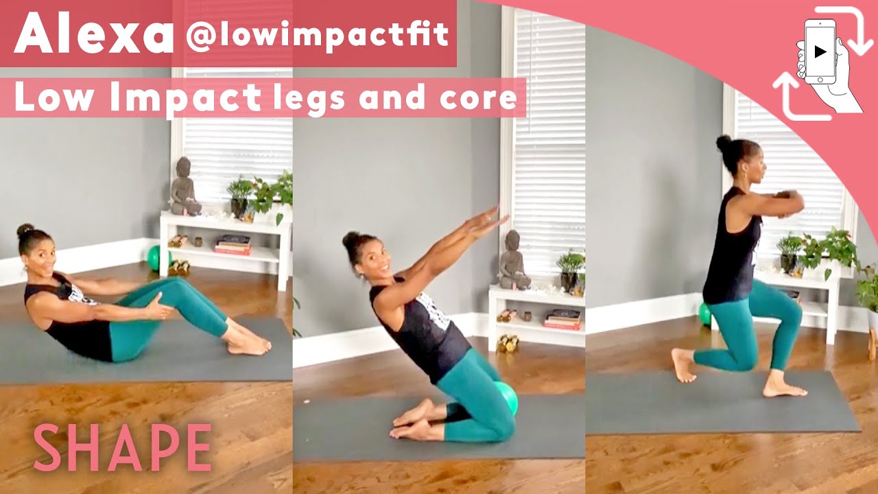 20 Minute Low Impact Legs & Core Workout | Workout with Alexa from Low Impact Fit | Shape