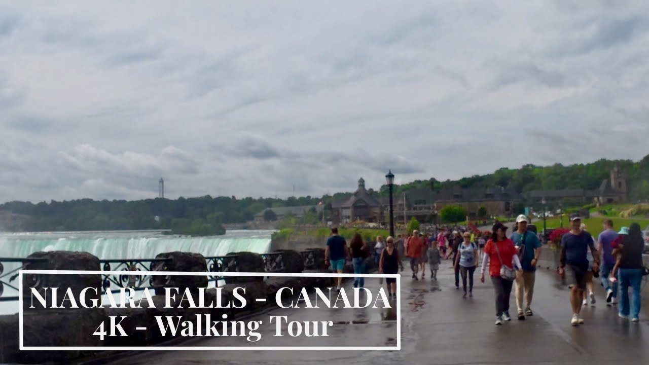 **Niagara Falls Canada🇺🇸➡️🇨🇦  - Walking Tour - 4K | From USA Border to Power Station | Crazy Fun!