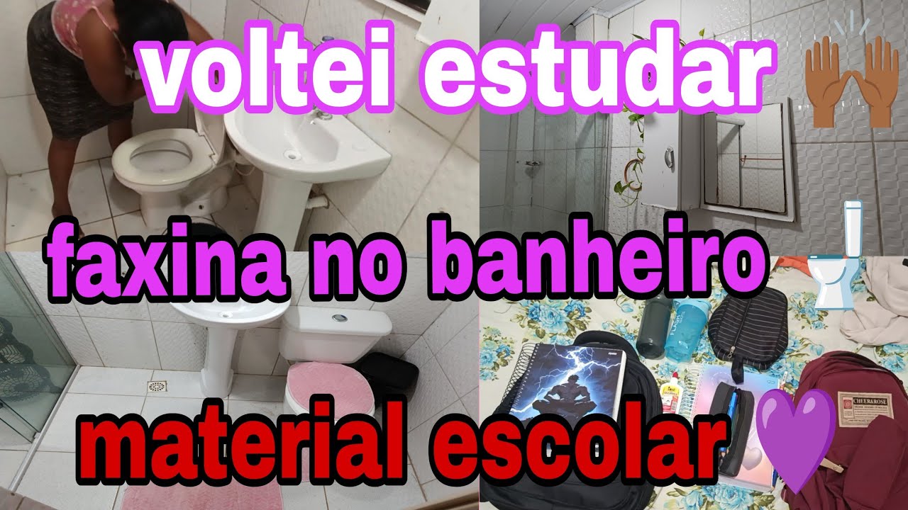NAO GOSTO DE TRABALHAR?🥹COMPREI MATERIAL ESCOLAR 🙏🏾NAO DEU PRA COMPRAR OS DELES😥 FAXINA NO BANHEIRO 