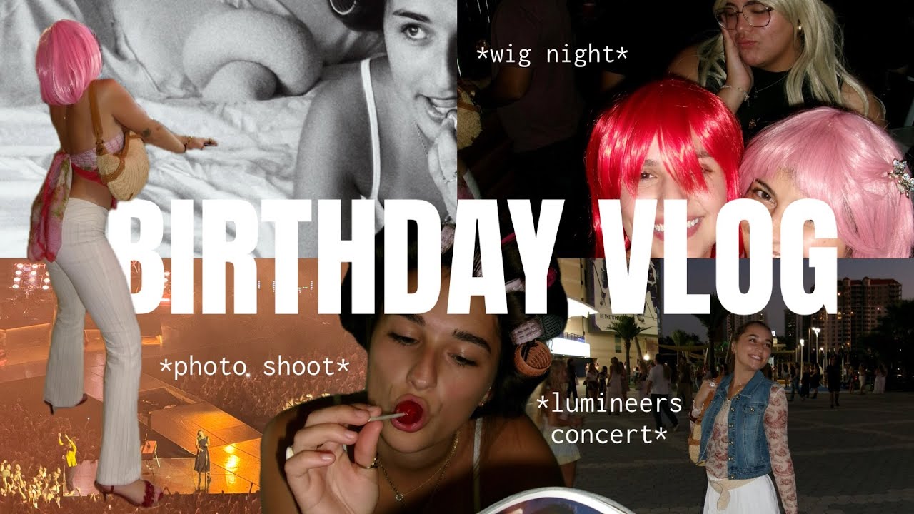 BIRTHDAY VLOG PT. 1 I *lumineers concert, bday photoshoot, & wig night w/ the girls 👩🏼‍🎤📸🎉🎤*