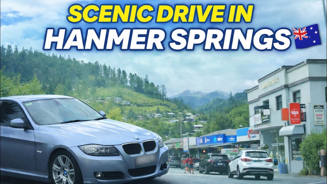 •	“Hanmer Springs Drive 🇳🇿 | Beautiful Small Town” #HanmerSprings #NZDrive #ScenicDrive #NewZealand 