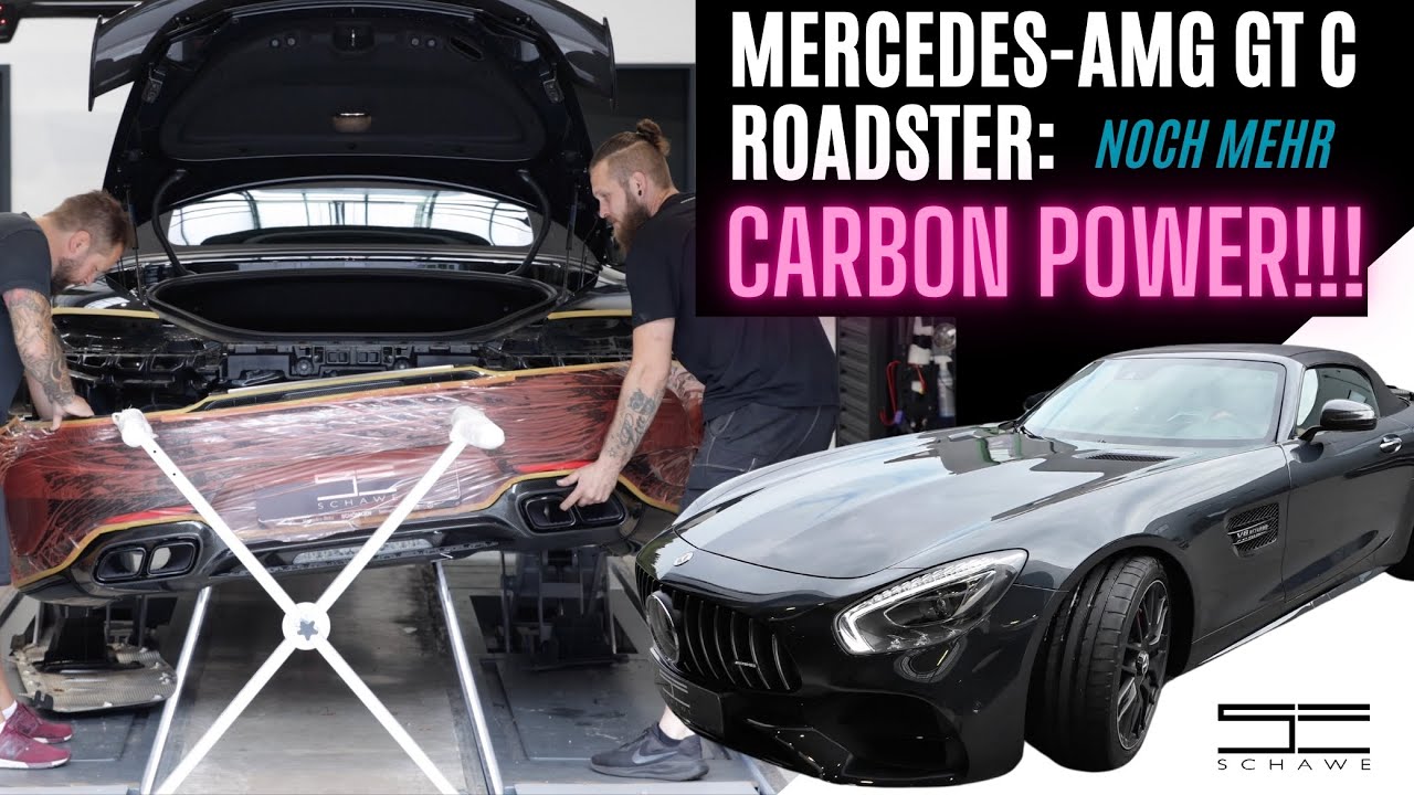 2024 Mercedes-AMG GT C Roadster - SCHAWE Carbon-Paket und Facelift Auspuff GTR Heckspoiler