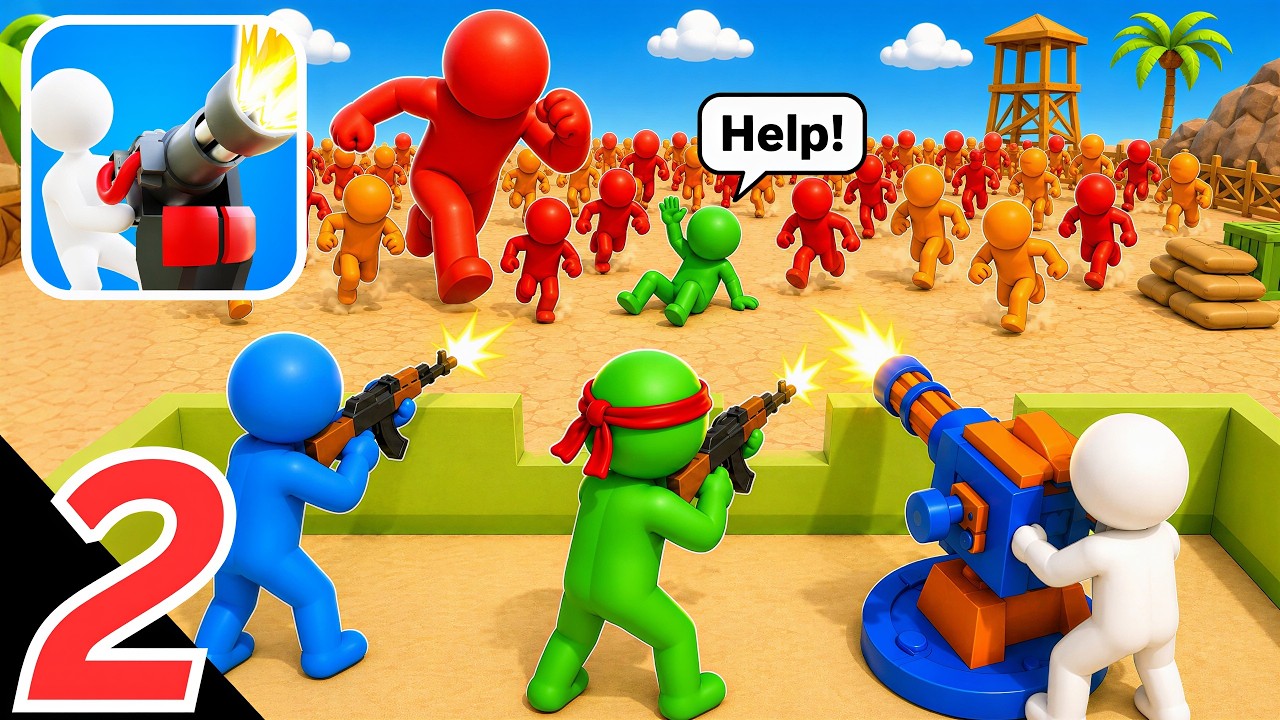 Base Defense! Gameplay Walkthrough Part 2  - Protecting the territory from invaders (iOS, Android)