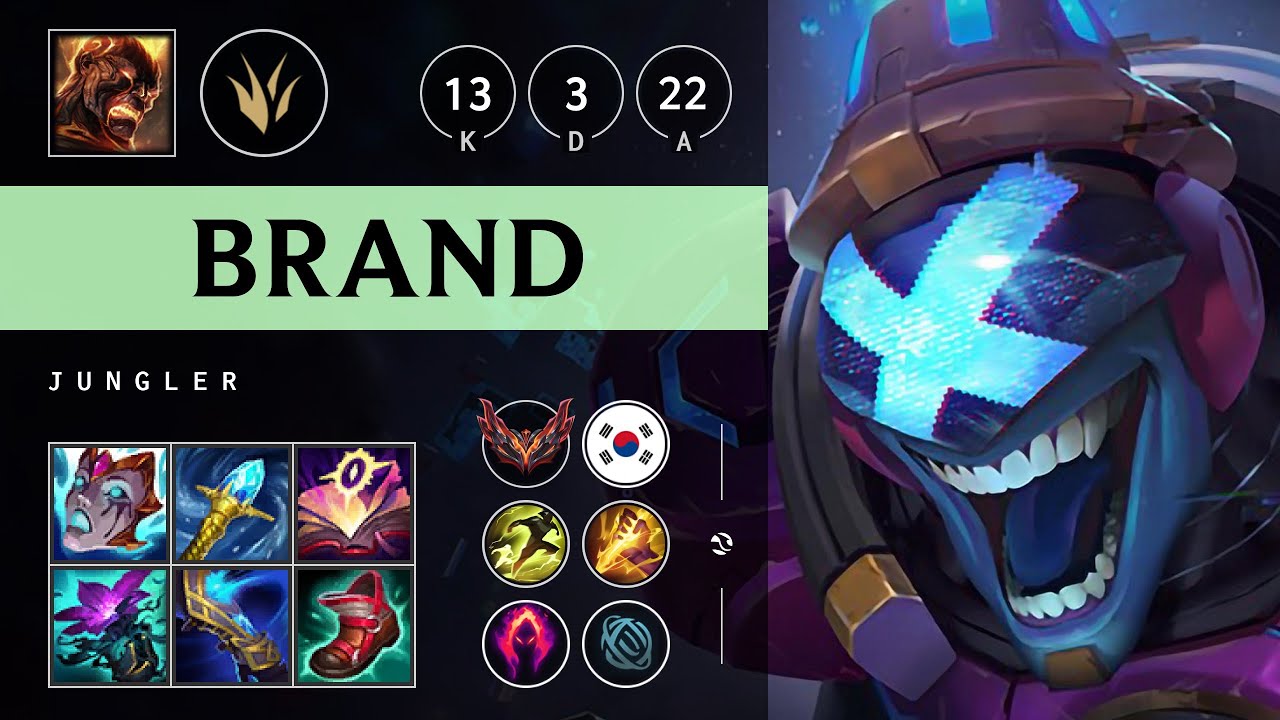 Brand Jungle vs Rengar - KR Grandmaster Patch 25.18