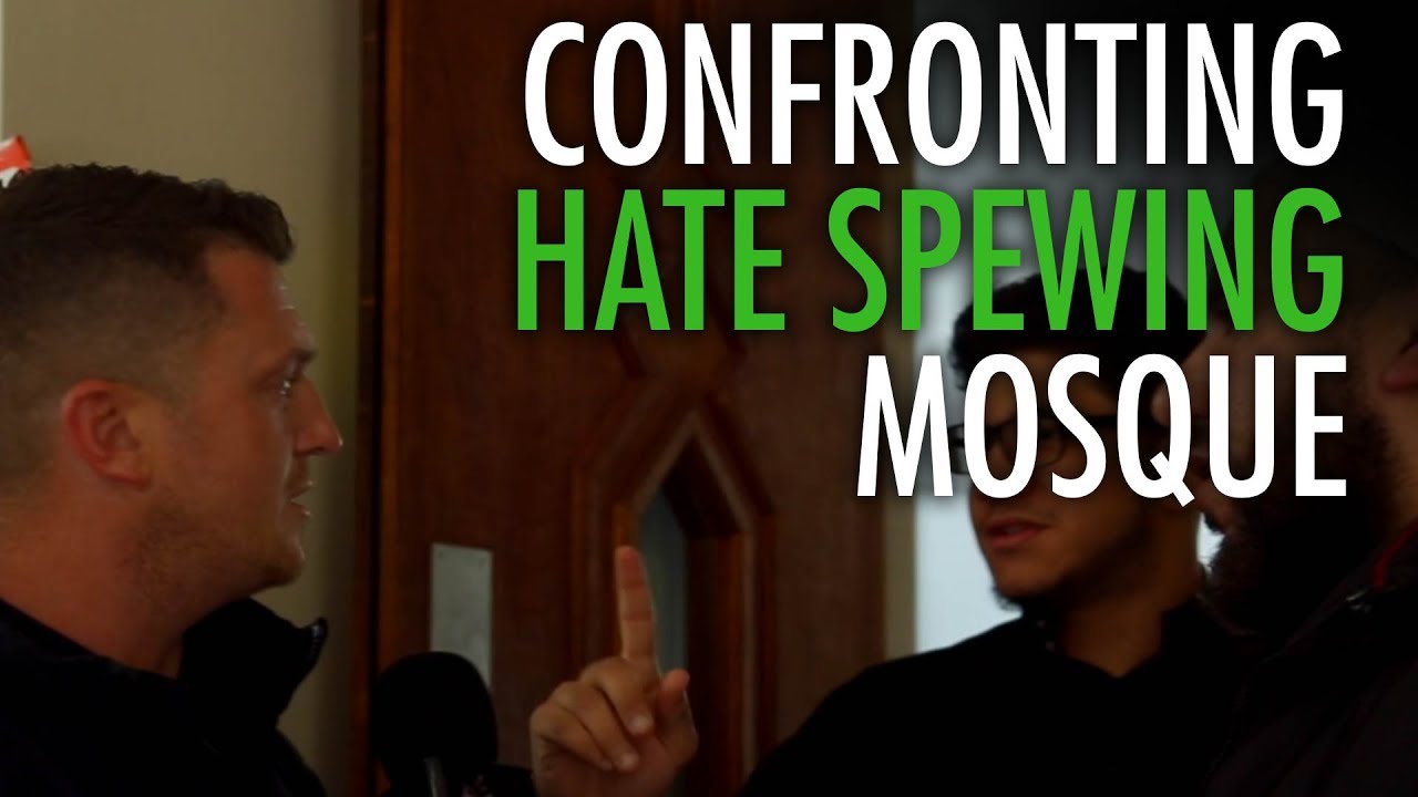 Tommy Robinson confronts Didsbury Mosque hosting hate preachers