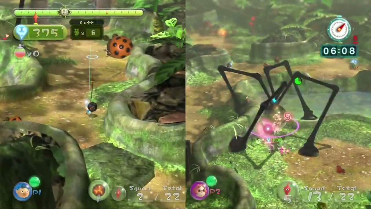Pikmin 3DX &ndash; Battle Enemies! Tropical Forest 2P 11330 Icecube & JHawk4 [WR]