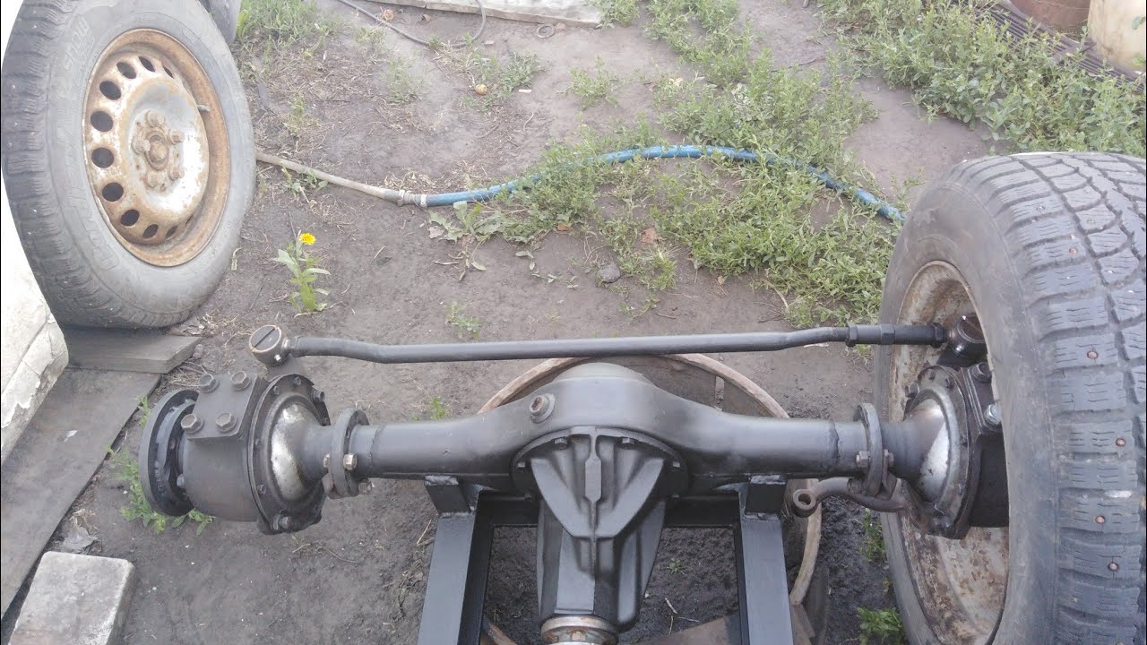 Мини погрузчик своими руками. #1 мост ваз с поворотными кулаками уаз