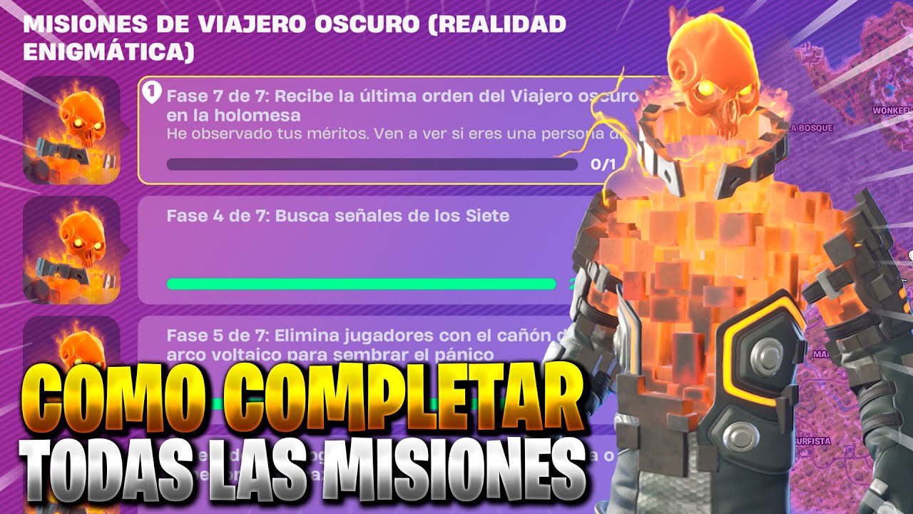 COMO COMPLETAR TODAS LAS MISIONES DE VIAJERO OSCURO EN FORTNITE CAPITULO 7