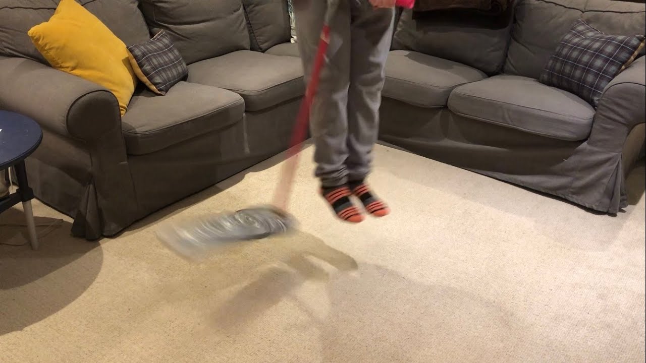 Homemade trampoline scooter