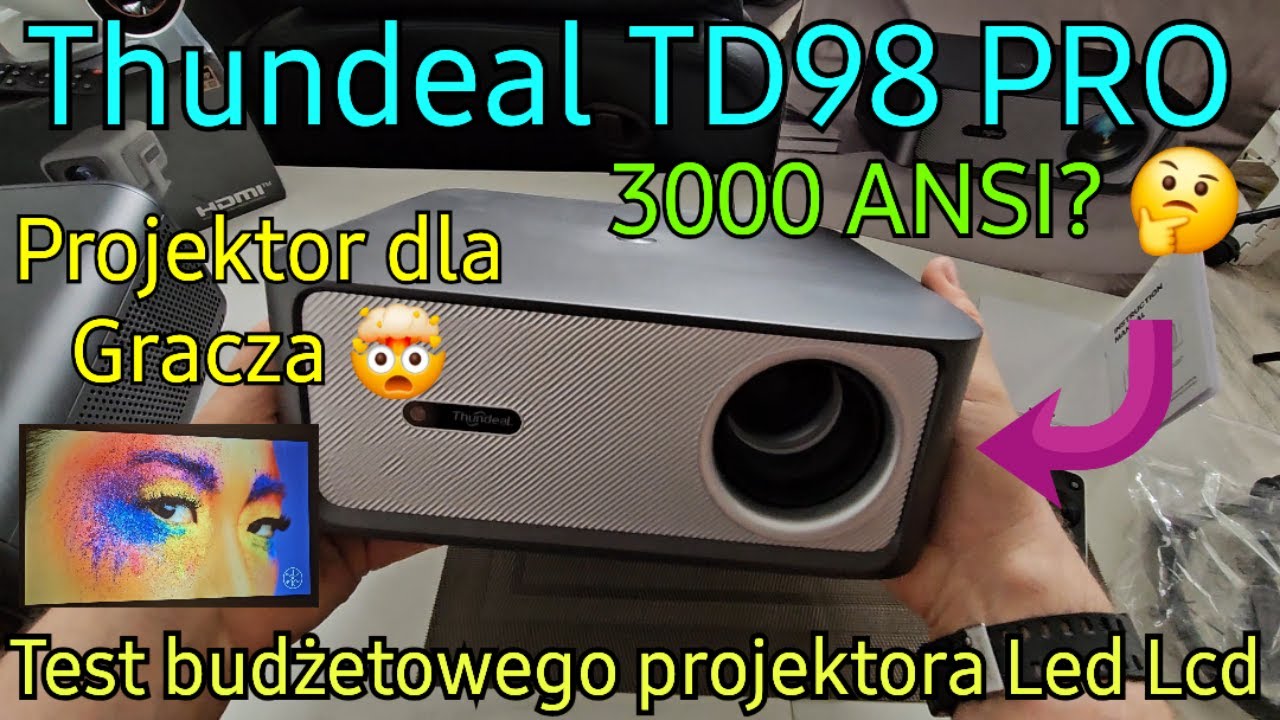 Test budżetowego projektora Led Lcd Thundeal Td98 Pro FHD 1080p