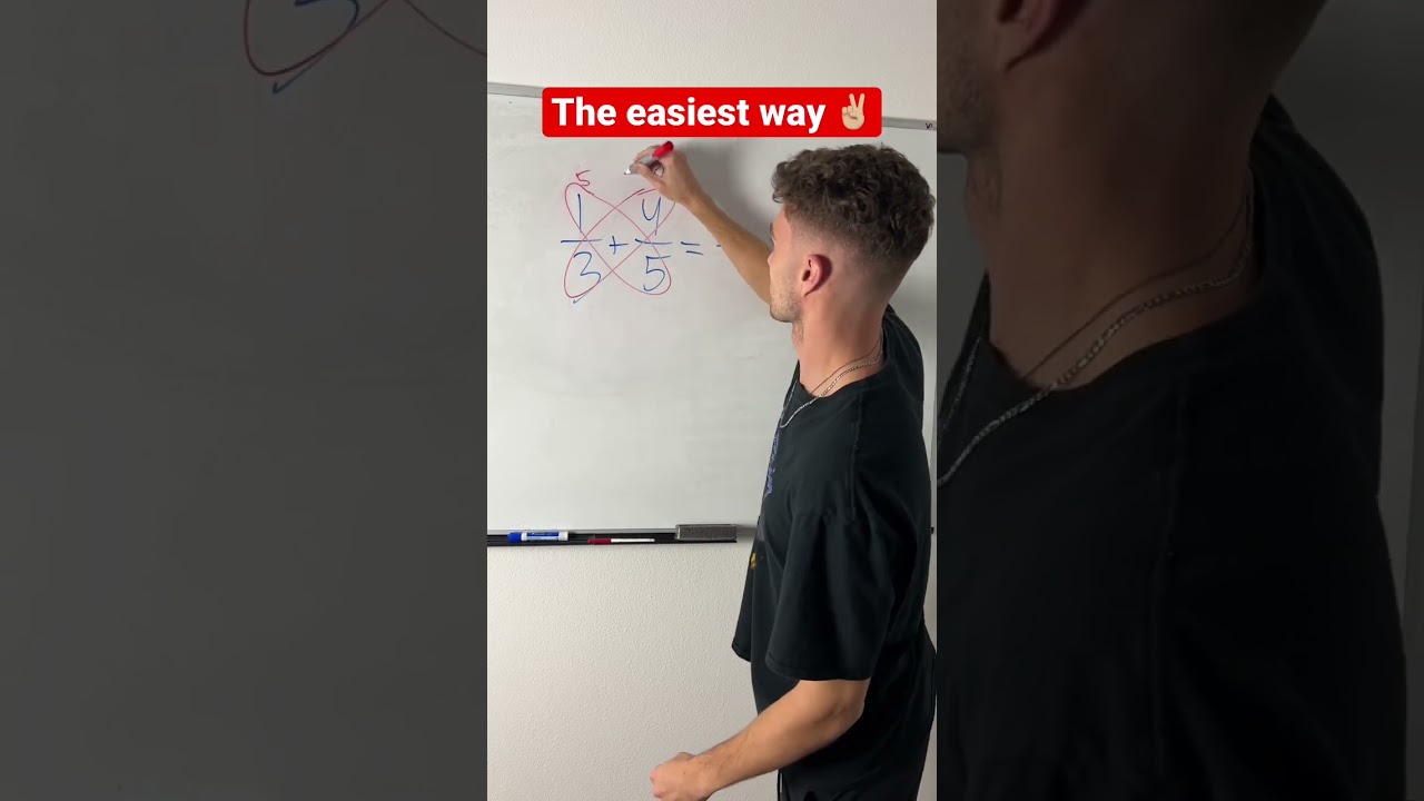 Adding Fractions Using the Butterfly Method | Math Tricks with JusticeTheTutor #shorts #math #maths