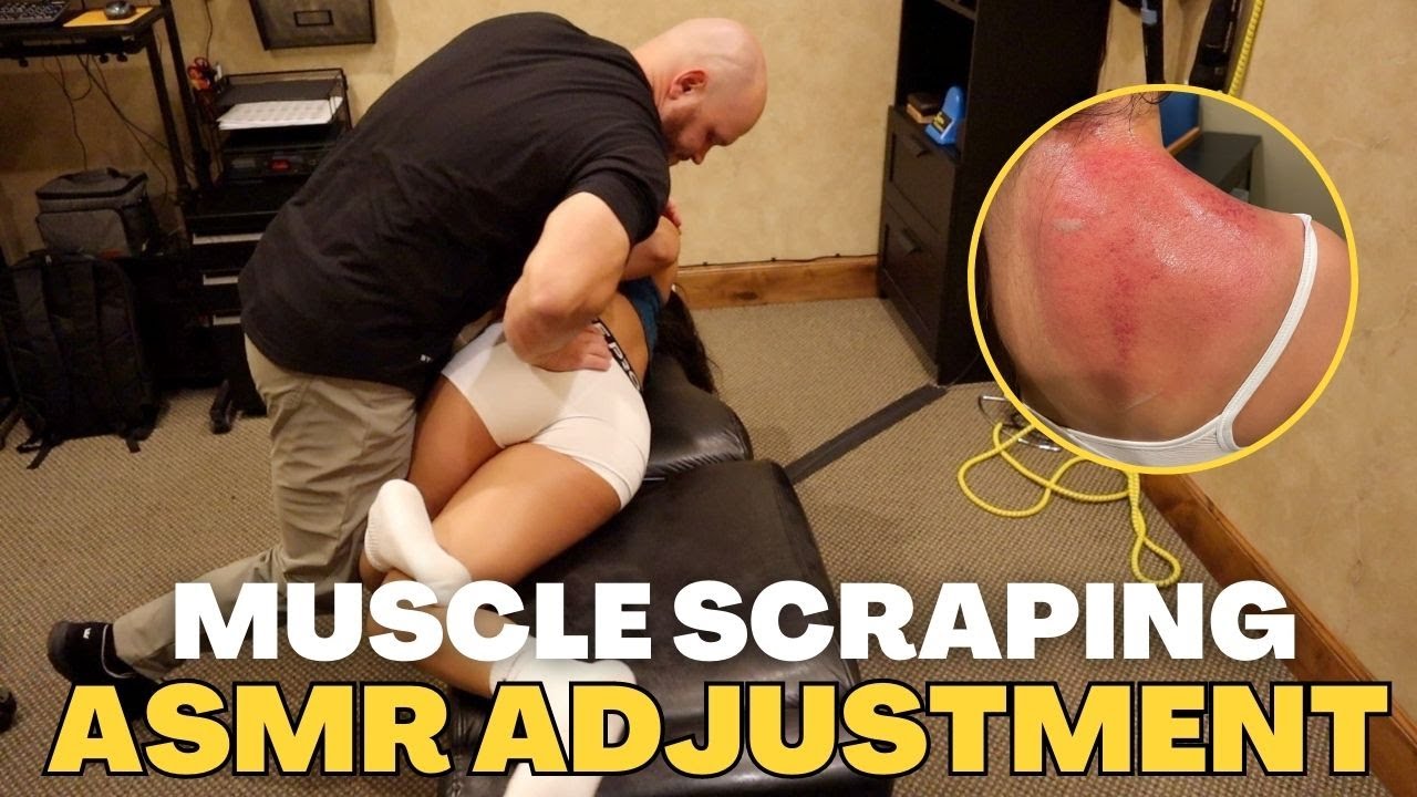 MUSCLE SCRAPING  *Chiropractic Cracking Adjustment For Neck Pain* ASMR | Layton Utah Chiropractor