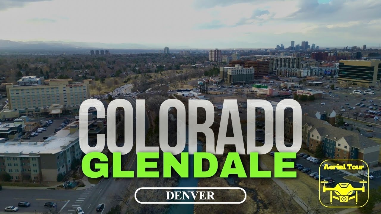 Denver - Glendale aerial views in 4K
