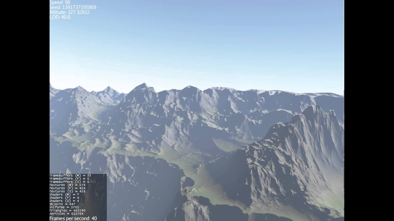 Java - Procedural Planet Rendering Demo