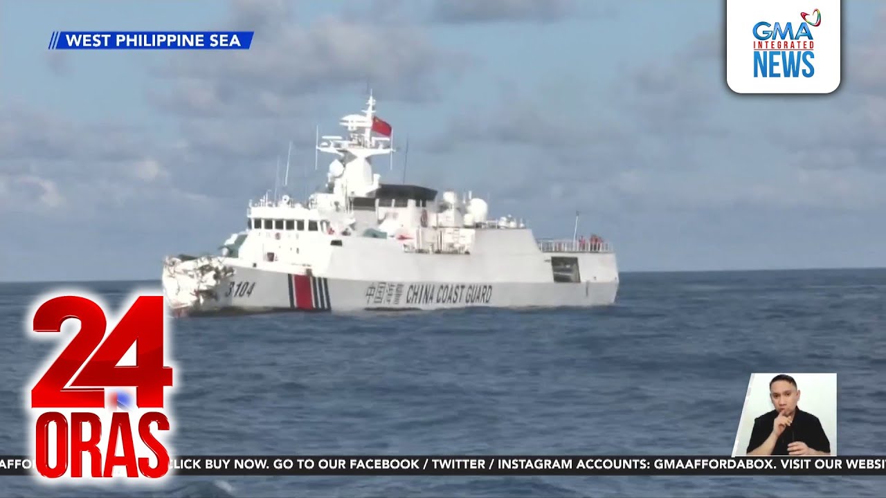 Barko ng China Navy at China Coast Guard na humahabol sa barko ng PCG, nagkabanggaan | 24 Oras