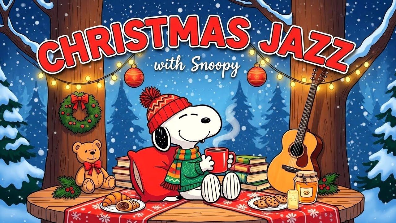 Gentle Morning Jazz Vibes with Snoopy - Joyful Tunes to Welcome a Bright & Peaceful Day 🌸