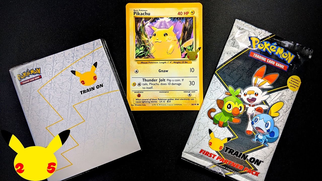 [4K] Pokemon First Partner Collector's Binder | Base Set Pikachu | Galar First Partner Pack