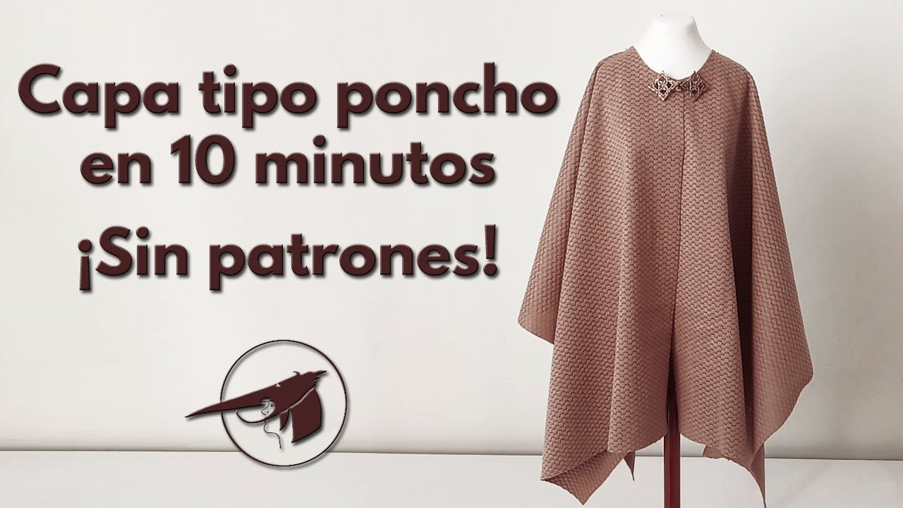 Cómo hacer una capa tipo poncho. Rápido, fácil y sin patrones.