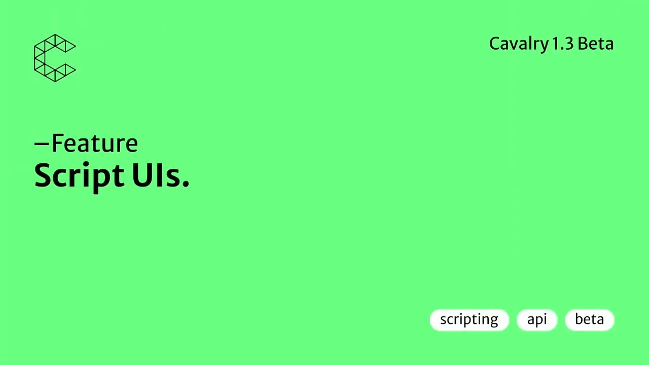 Beta | Creating Script UIs in Cavalry