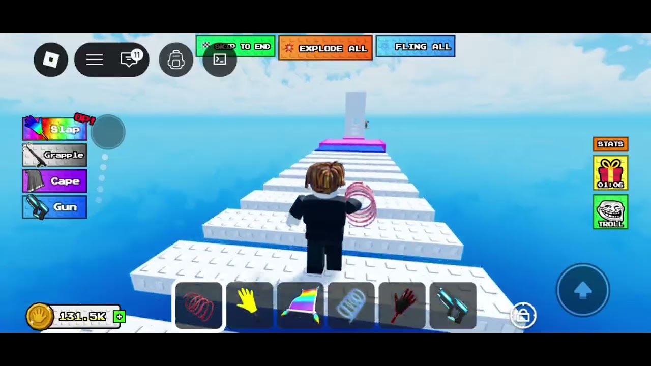 “Jumping Through Crazy Levels with OP Slap Powers! 💥 (Roblox Fun)”