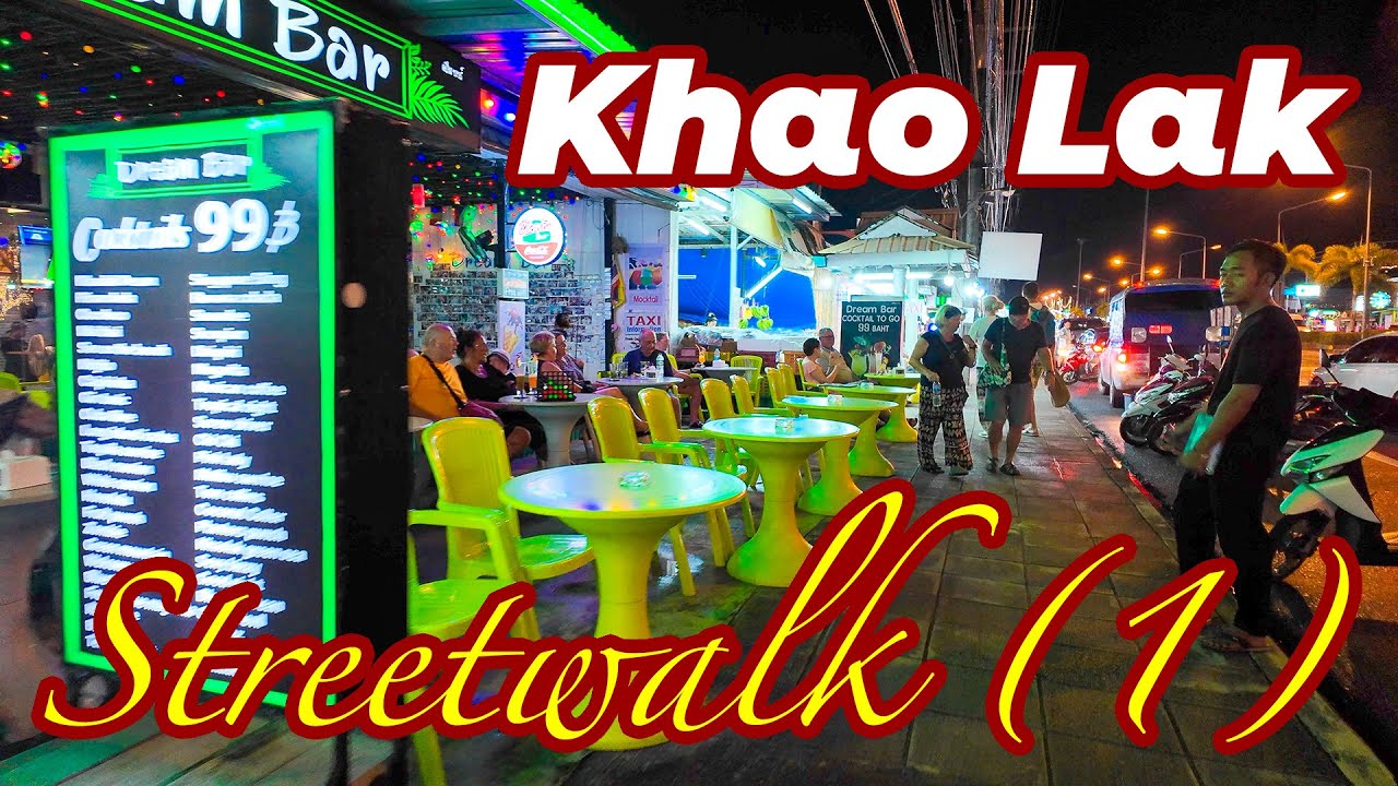 Khao Lak BY NIGHT – Streetwalk (Part 1) - Baan Khaolak Beach Resort bis The Leaf on The Sands