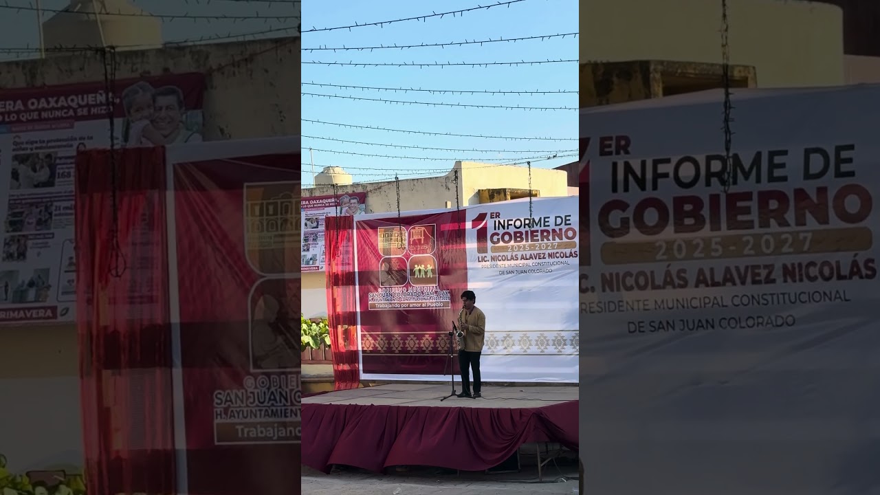 Previo al Primer Informe de Gobierno Municipal del presidente Nicolás Alavez Nicolás en San Juan Co