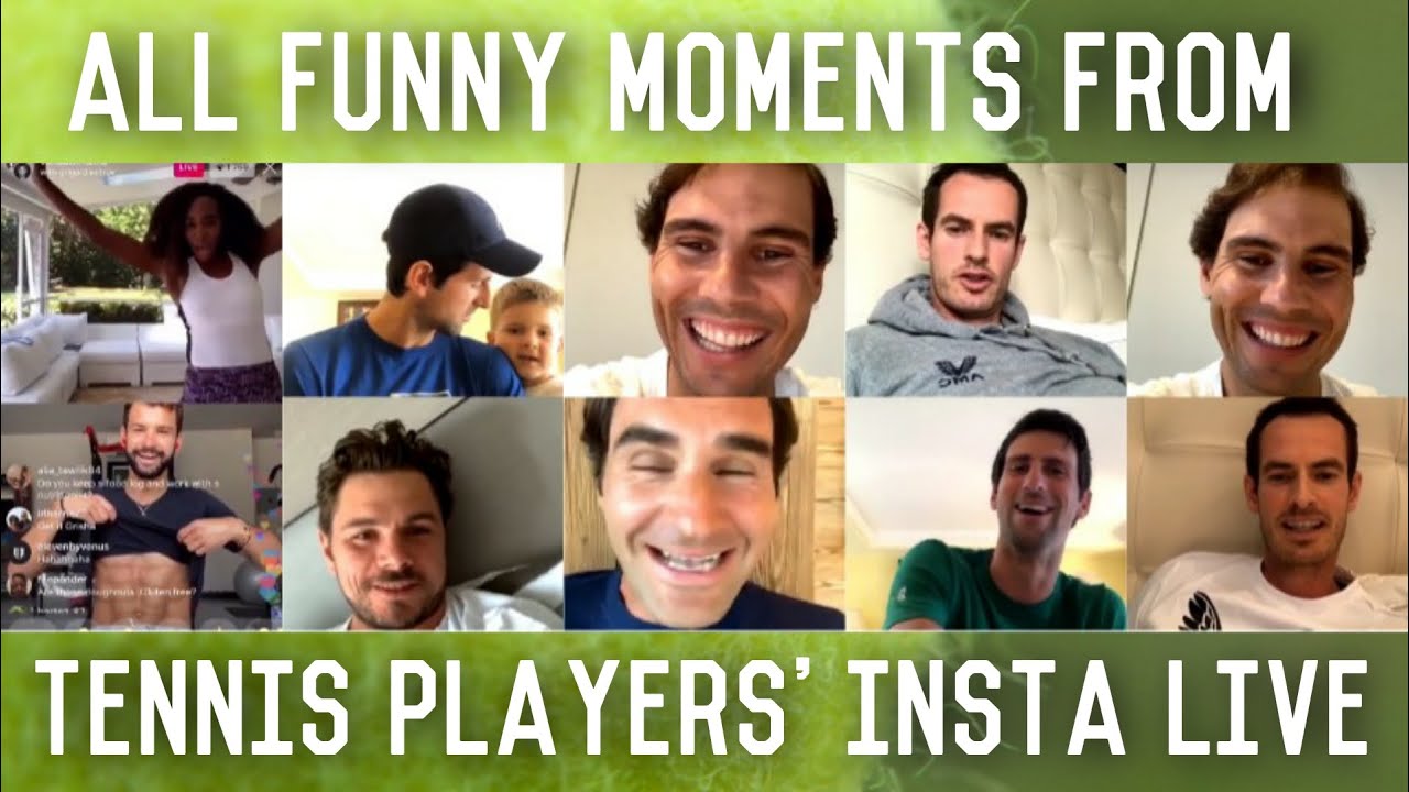 All funny insta moments of tennis players :Roger Federer , Rafael Nadal, Novak Djokovic, Andy Murray