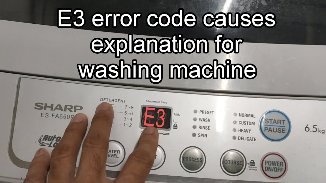 BEST WAY to do with E3 ERROR code on washing machine | Explanation and Treatment