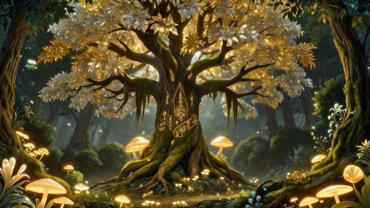 Golden Grove 🌿 Uplifting Fantasy Harp & Flute Instrumental