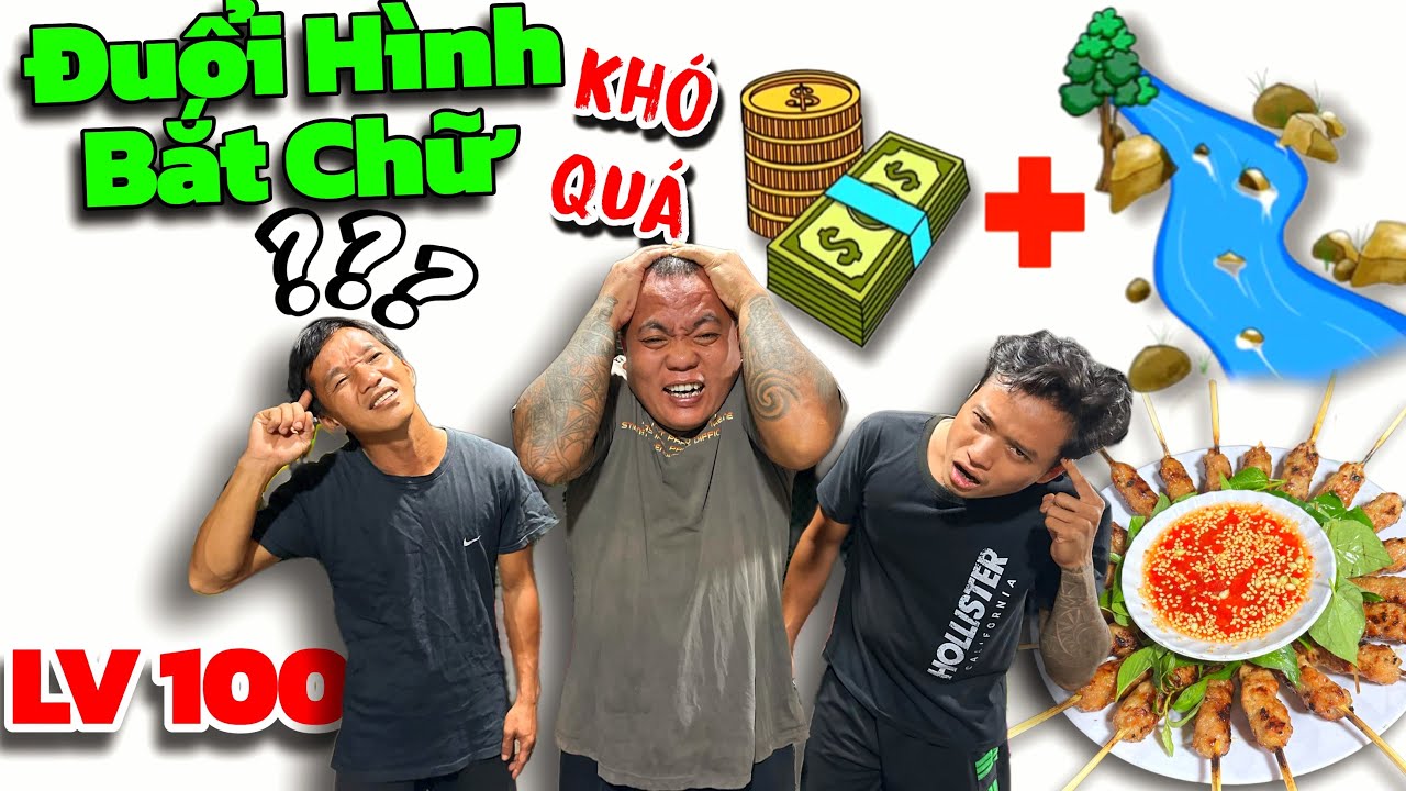 Thử Thách Cực Hạn ĐUỔI HÌNH BẮT CHỮ Siêu Khó Của Team Thánh Xàm