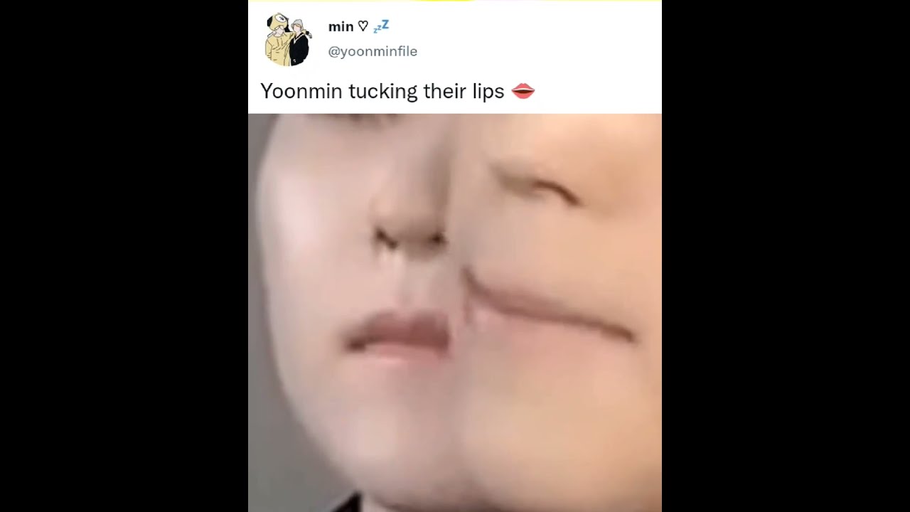 the way Yoonmin tucked their lips 👄